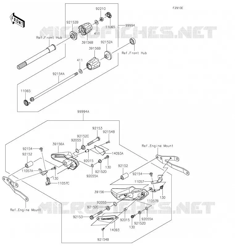 Accessory(Slider) Kawasaki MOTOS 900 2020 Z900  ZR900HLF