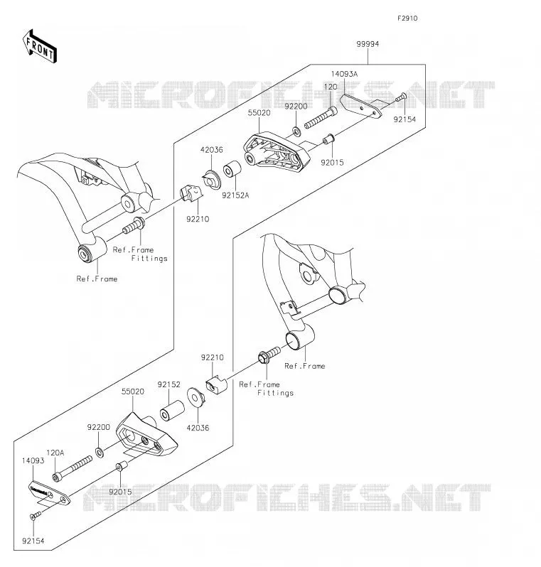 ACCESSOIRE(PROTEGE CARTER) Kawasaki MOTOS 1000 2020 NINJA H2 SX  ZX1002ALF