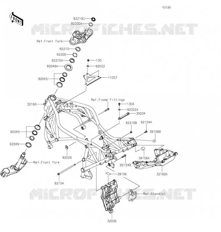 CH&Acirc;SSIS Kawasaki MOTOS 1000 2020 NINJA H2 SX SE  ZX1002BLF