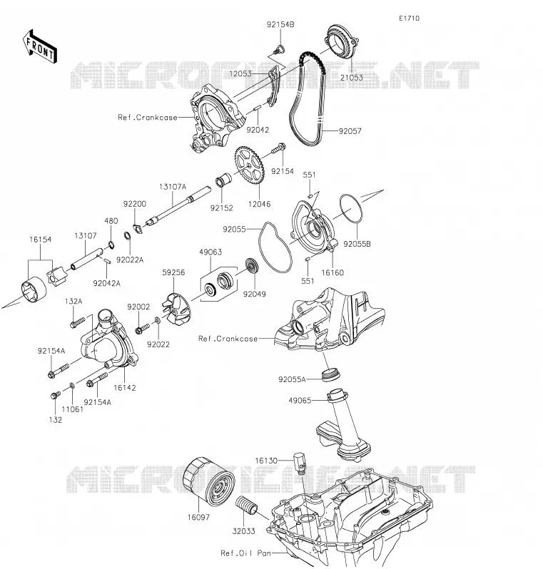 POMPE A HUILE/FILTRE &Agrave; HUILE Kawasaki MOTOS 1000 2020 NINJA ZX-10R  ZX1002ELFA