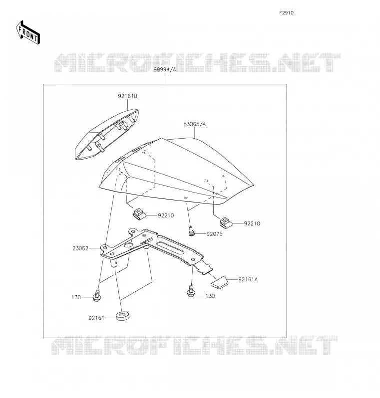 ACCESSOIRE (COUVRE SELLE) Kawasaki MOTOS 1000 2020 NINJA ZX-10R  ZX1002FLFA