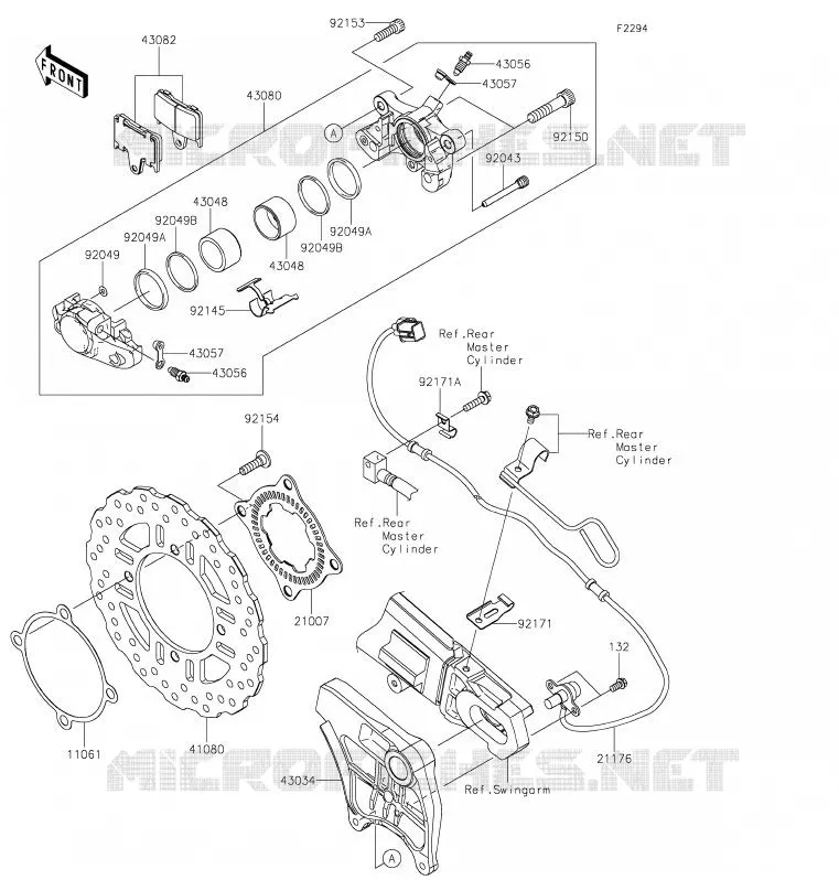 FREIN ARRIERE Kawasaki MOTOS 1400 2020 ZZR1400  ZX1400HLF
