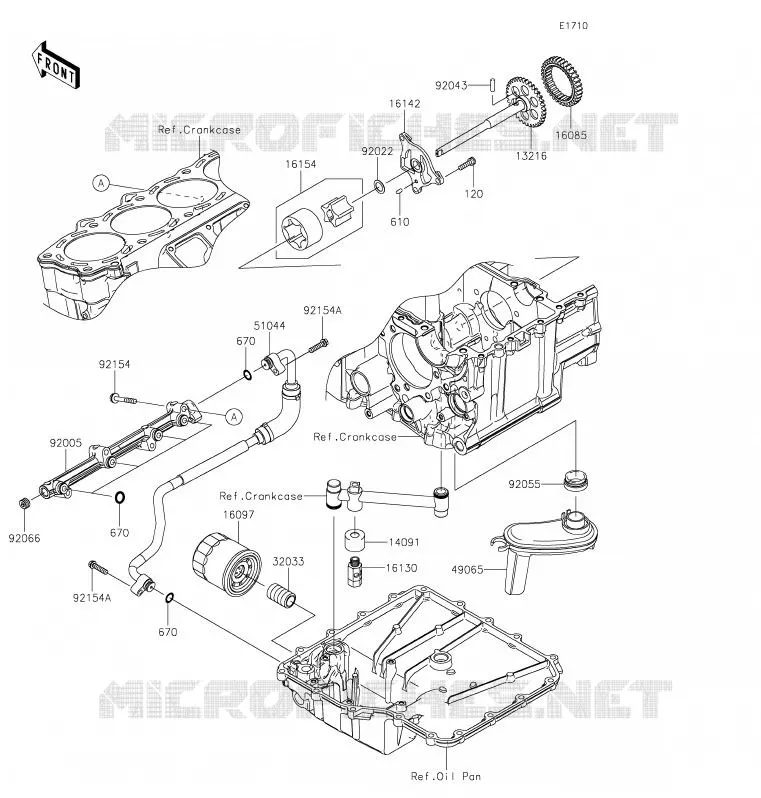 POMPE A HUILE Kawasaki MOTOS 1400 2020 ZZR1400  ZX1400HLF