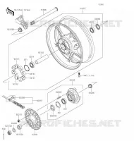 ROUE ARRI&Egrave;RE/CHAINE pour Kawasaki NINJA ZX-6R