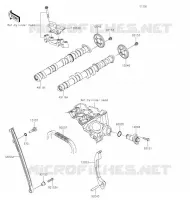 ARBRE A CAME/TENDEUR pour Kawasaki NINJA ZX-6R