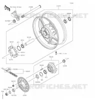 ROUE ARRI&Egrave;RE/CHAINE pour Kawasaki NINJA ZX-6R