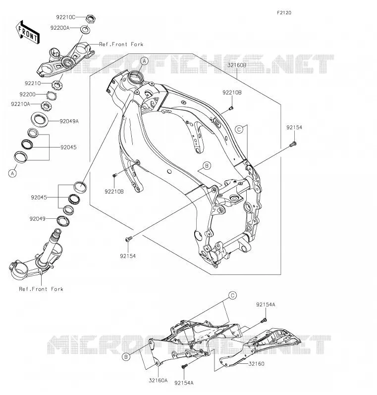 CH&Acirc;SSIS Kawasaki MOTOS 600 2019 NINJA ZX-6R  ZX600RKF
