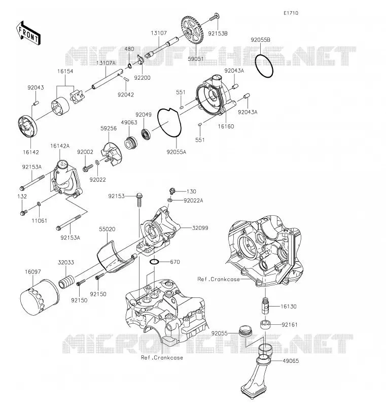 POMPE A HUILE/FILTRE &Agrave; HUILE Kawasaki MOTOS 600 2019 NINJA ZX-6R  ZX600RKF