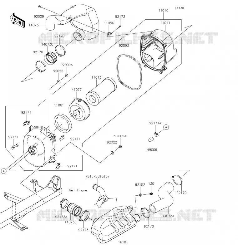 FILTRE A AIR Kawasaki SSV 1000 2020 MULE PRO-DXT  KAF1000BLF