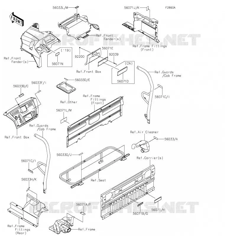 LABEL Kawasaki SSV 1000 2020 MULE PRO-DXT  KAF1000BLF