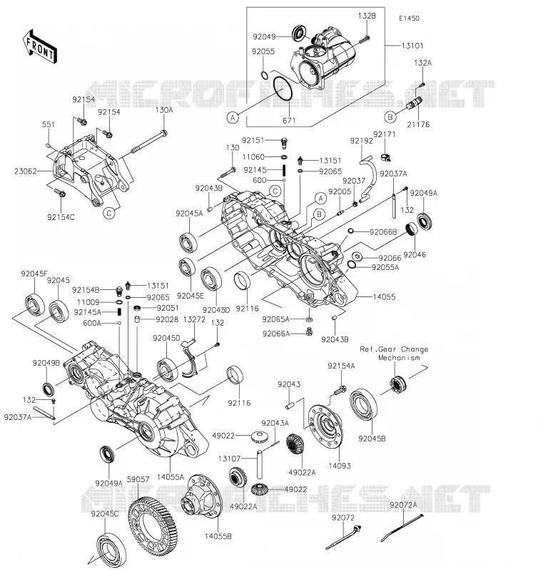 PONT Kawasaki SSV 1000 2020 MULE PRO-DXT  KAF1000BLF