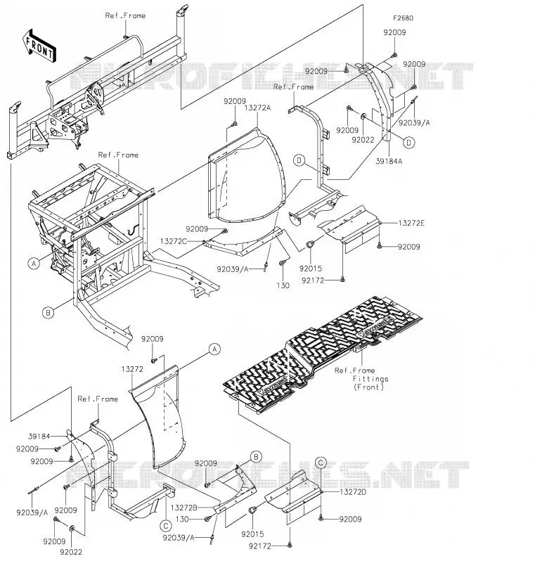 PROTECTION(S) Kawasaki SSV 1000 2020 MULE PRO-DXT  KAF1000BLF