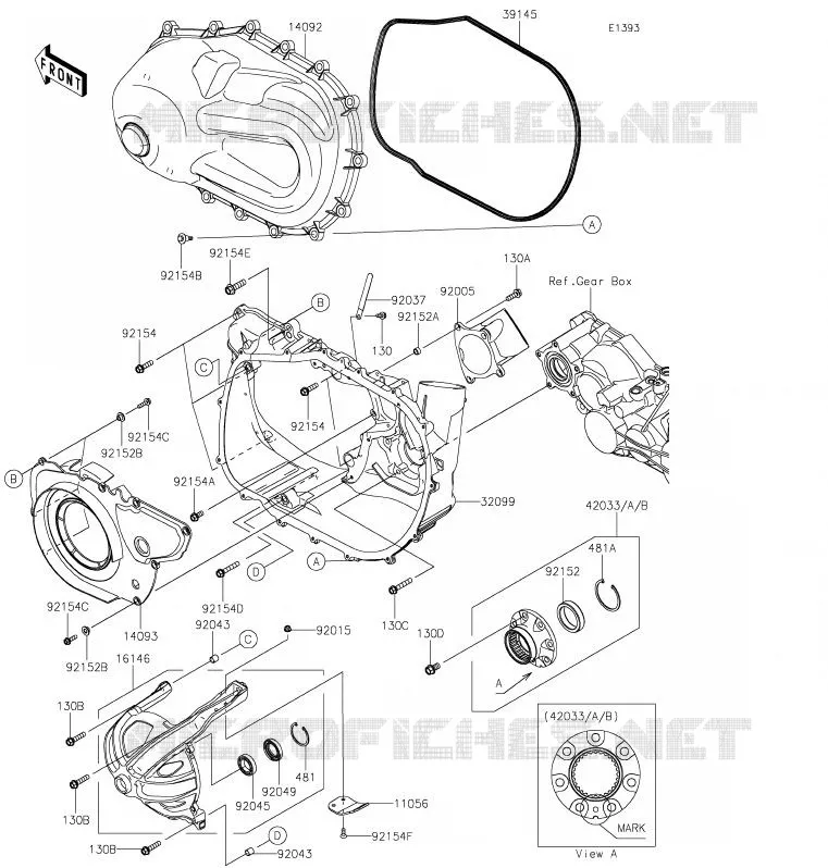 COUVERCLE CONVERTISSEUR Kawasaki SSV 1000 2020 MULE PRO-DX  KAF1000ELF