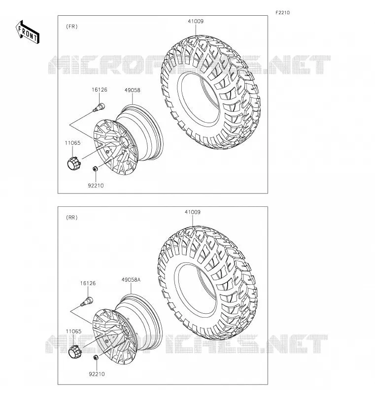 ROUE/PNEUS Kawasaki SSV 400 2020 MULE SX  KAF400TLF