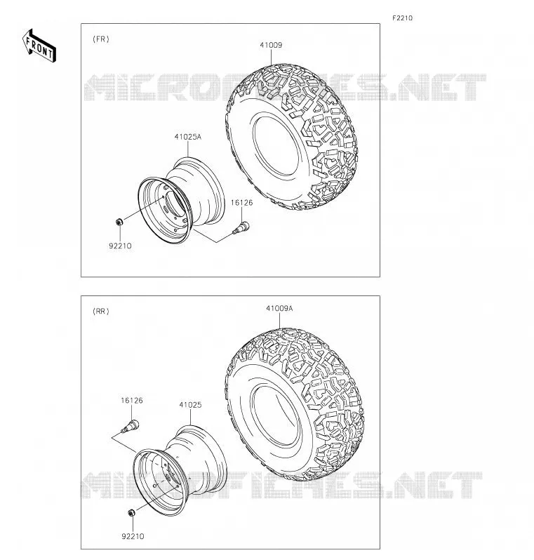 ROUE/PNEUS Kawasaki SSV 400 2020 MULE SX  KAF400WLF