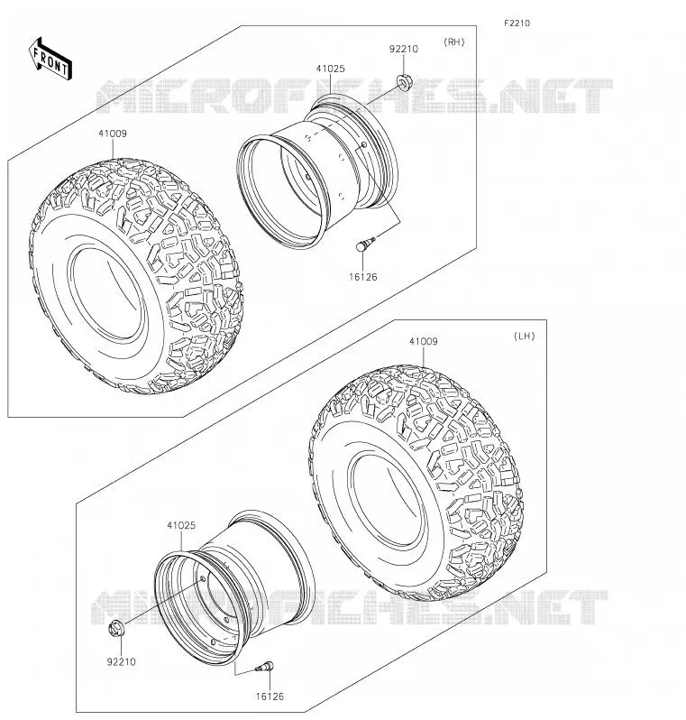 ROUE/PNEUS Kawasaki SSV 620 2020 MULE 4010 4X4  KAF620MLF