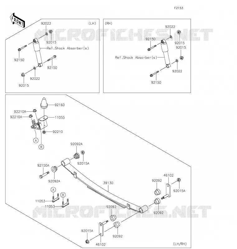 SUSPENSION ARRI&Egrave;RE Kawasaki SSV 620 2020 MULE 4000  KAF620PLF