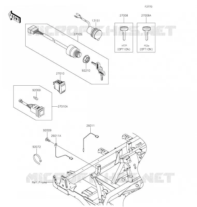 CONTACTEUR Kawasaki SSV 620 2020 MULE 4010 TRANS 4X4  KAF620RLF