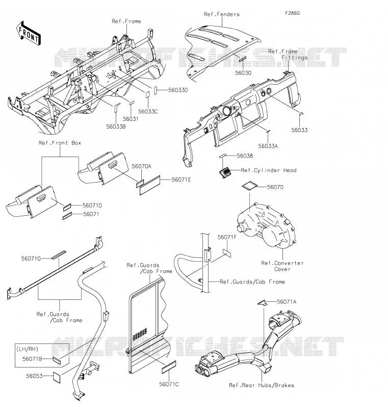 LABEL Kawasaki SSV 620 2020 MULE 4010 TRANS 4X4  KAF620SLF