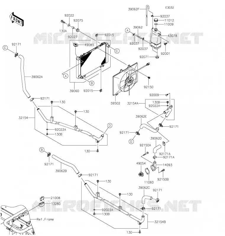 RADIATEUR Kawasaki SSV 620 2020 MULE 4010 TRANS 4X4  KAF620SLF