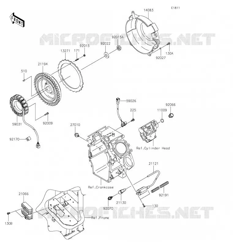 GENERATEUR/BOBINE Kawasaki SSV 620 2020 MULE 4000 TRANS  KAF620WLF