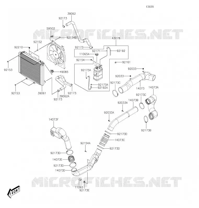 REFROIDISSEMENT Kawasaki SSV 700 2020 MULE PRO-MX  KAF700DLF