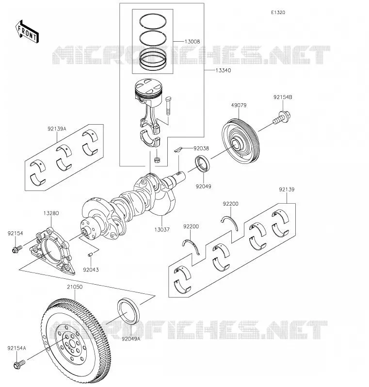 VILEBREQUIN/PISTON Kawasaki SSV 820 2020 MULE PRO-FXT  KAF820ALF