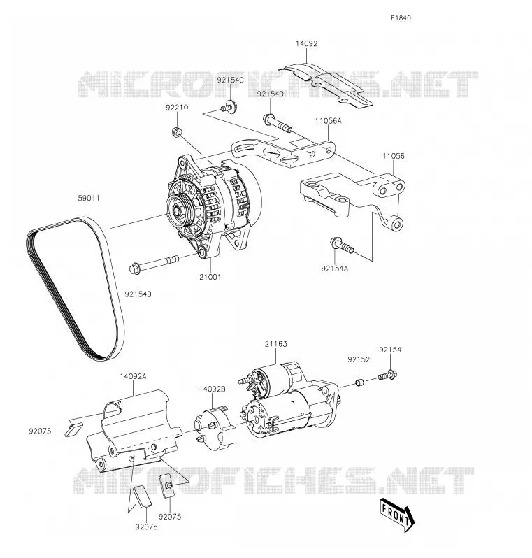D&Eacute;MARREUR Kawasaki SSV 820 2020 MULE PRO-FXT  KAF820BLF