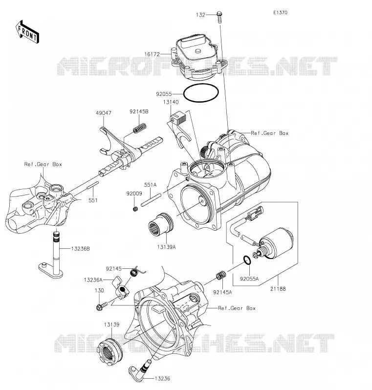 SELECTEUR Kawasaki SSV 820 2020 MULE PRO-FXT  KAF820BLF