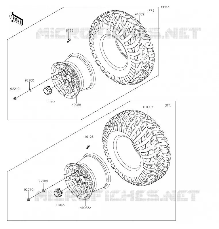 ROUE/PNEUS Kawasaki SSV 820 2020 MULE PRO-FXT  KAF820CLF