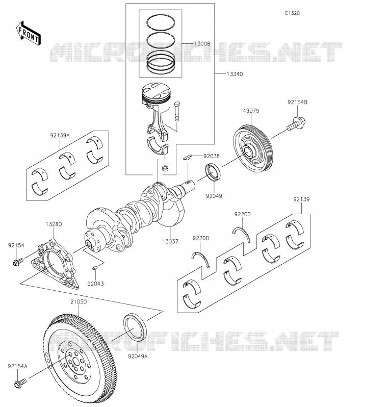 VILEBREQUIN/PISTON Kawasaki SSV 820 2020 MULE PRO-FXT  KAF820CLF
