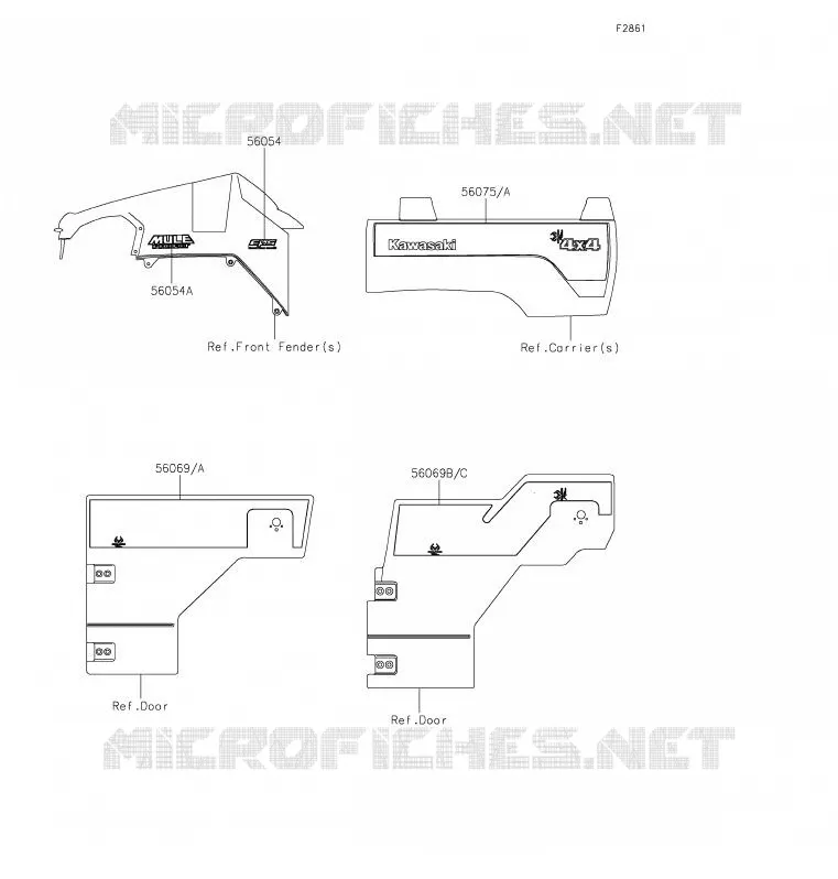 STICKER Kawasaki SSV 820 2020 MULE PRO-FXT  KAF820DLF