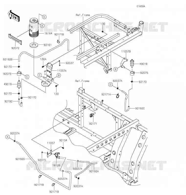SYSTEME D'EVAPORATION CARBURANT(CA) Kawasaki SSV 820 2020 MULE PRO-FXT  KAF820DLF