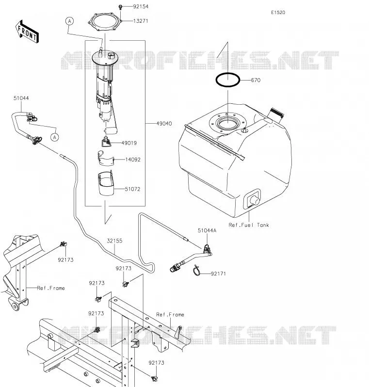 POMPE A ESSENCE Kawasaki SSV 820 2020 MULE PRO-FX  KAF820ELF