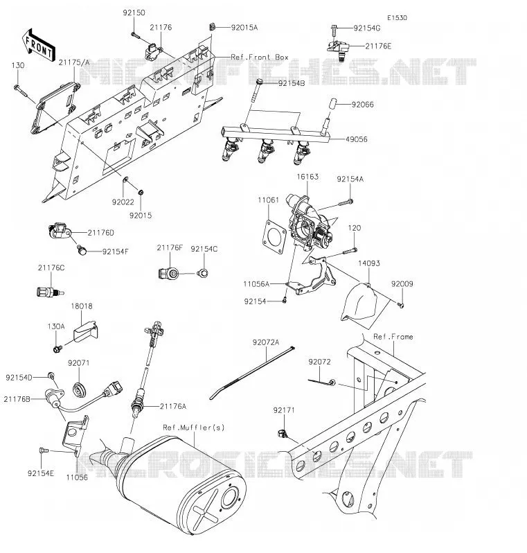 INJECTION CARBURANT Kawasaki SSV 820 2020 MULE PRO-FX  KAF820FLF