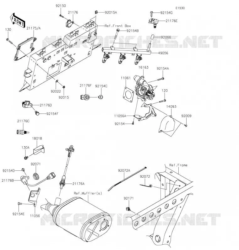 INJECTION CARBURANT Kawasaki SSV 820 2020 MULE PRO-FXR  KAF820KLF