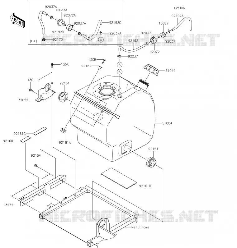 RESERVOIR CARBURANT Kawasaki SSV 820 2020 MULE PRO-FXR  KAF820KLF