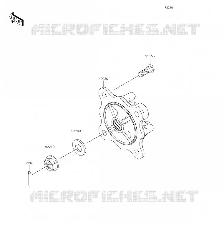 MOYEU ARRIERE/FREIN Kawasaki SSV 820 2020 MULE PRO-FXR  KAF820KLF