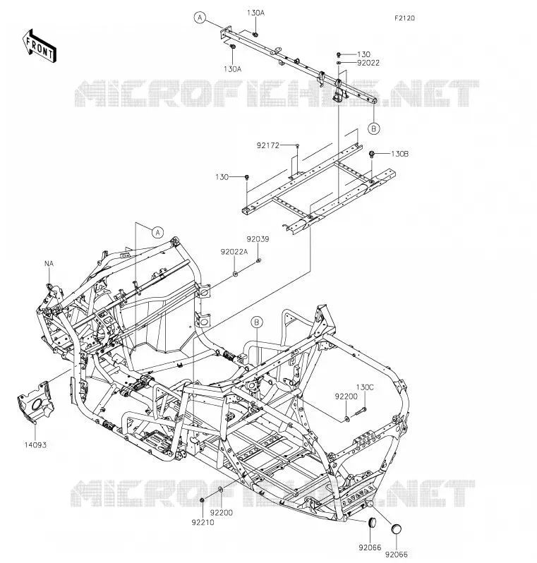 CH&Acirc;SSIS Kawasaki SSV 1000 2020 TERYX KRX 1000  KRF1000ALF