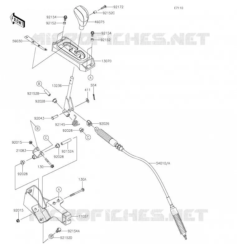 CONTROLE Kawasaki SSV 800 2020 TERYX  KRF800FLF