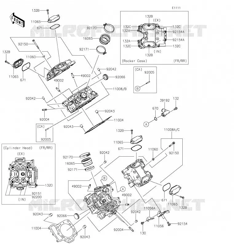 CULASSE Kawasaki SSV 800 2020 TERYX  KRF800GLF