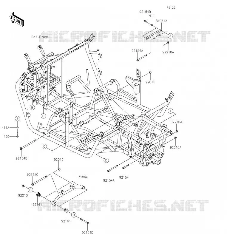 SUPPORT MOTEUR Kawasaki SSV 800 2020 TERYX  KRF800GLF
