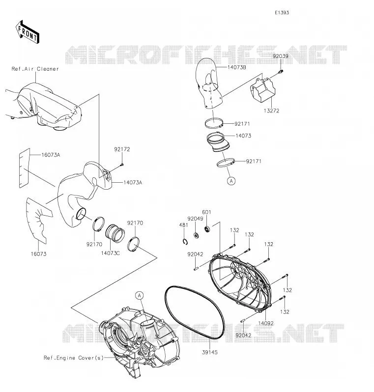 COUVERCLE CONVERTISSEUR Kawasaki SSV 800 2020 TERYX4  KRT800FLF
