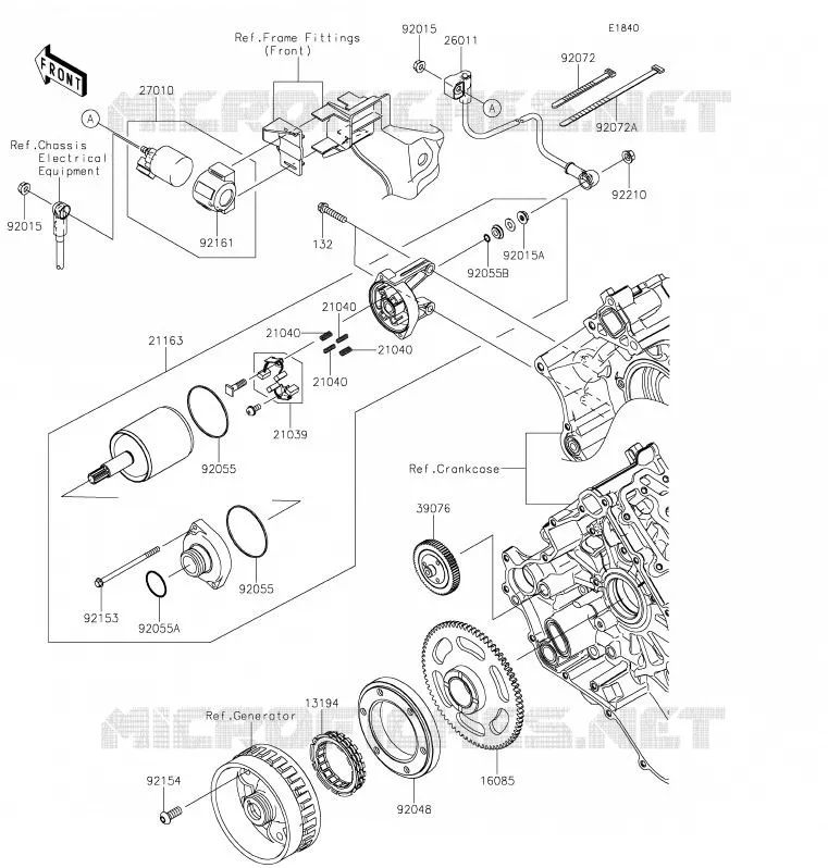 D&Eacute;MARREUR Kawasaki SSV 800 2020 TERYX4  KRT800FLF