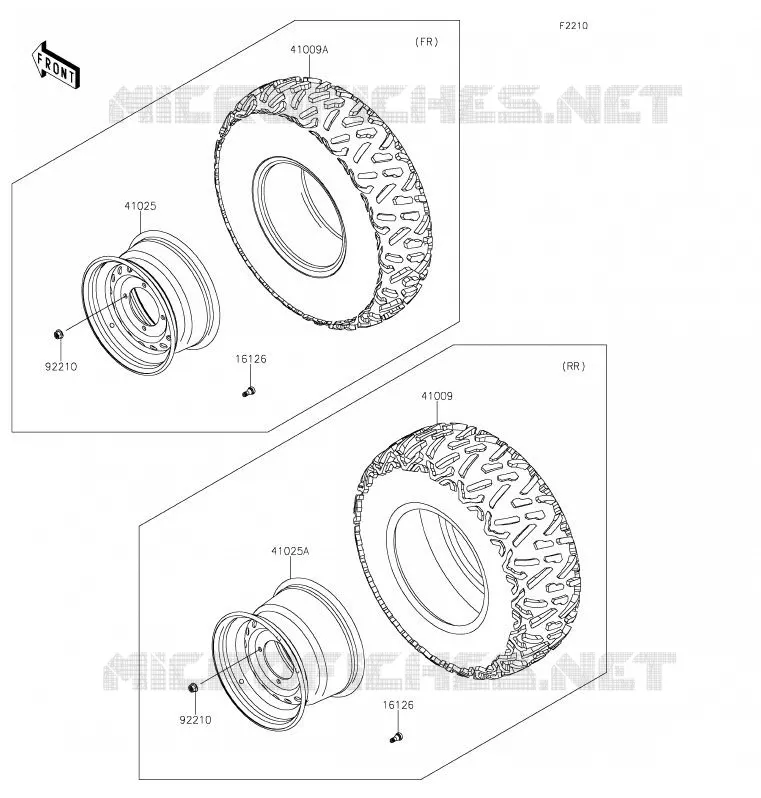 ROUE/PNEUS Kawasaki SSV 800 2020 TERYX4  KRT800FLF