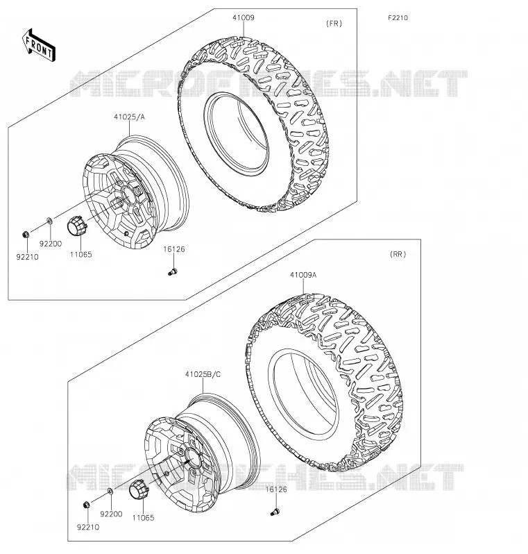 ROUE/PNEUS Kawasaki SSV 800 2020 TERYX4  KRT800GLF