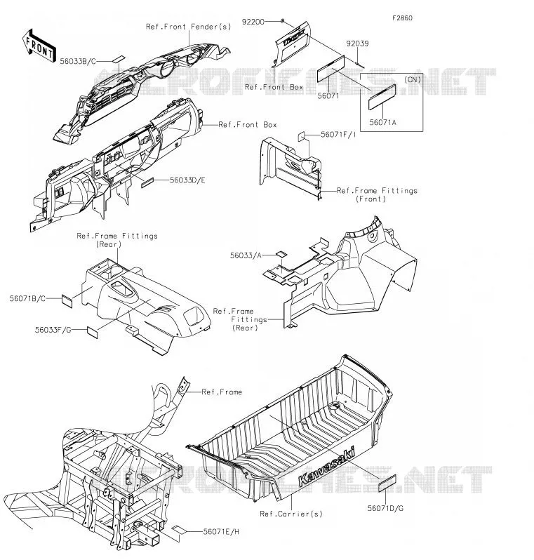 LABEL Kawasaki SSV 800 2020 TERYX4  KRT800GLF