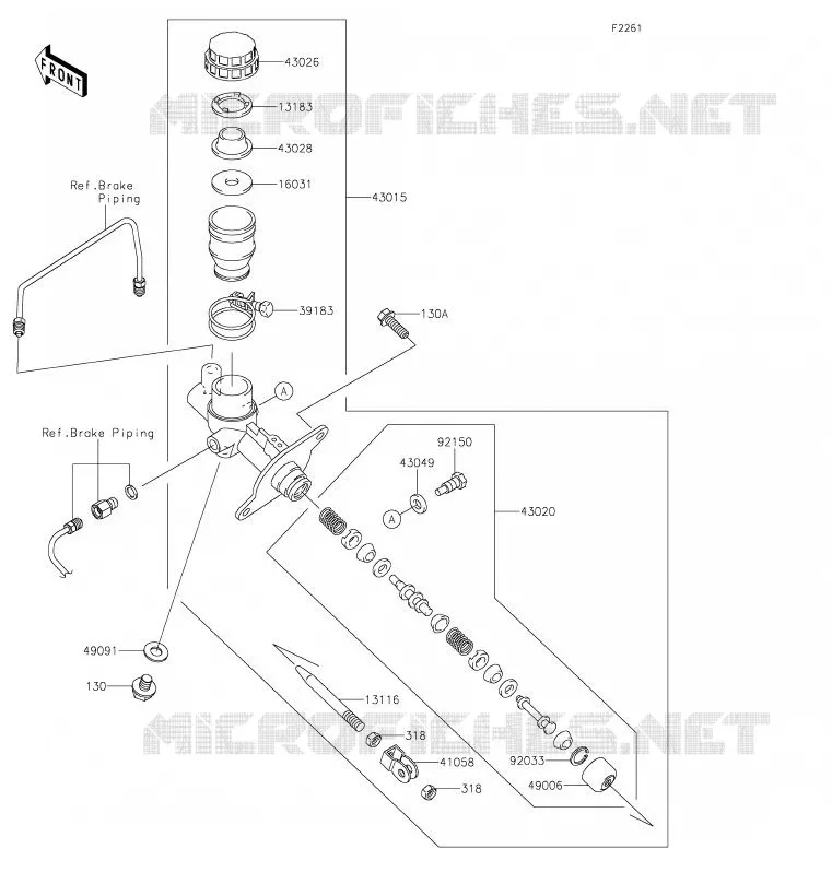 MAiTRE CYLINDRE Kawasaki SSV 800 2020 TERYX4  KRT800GLF