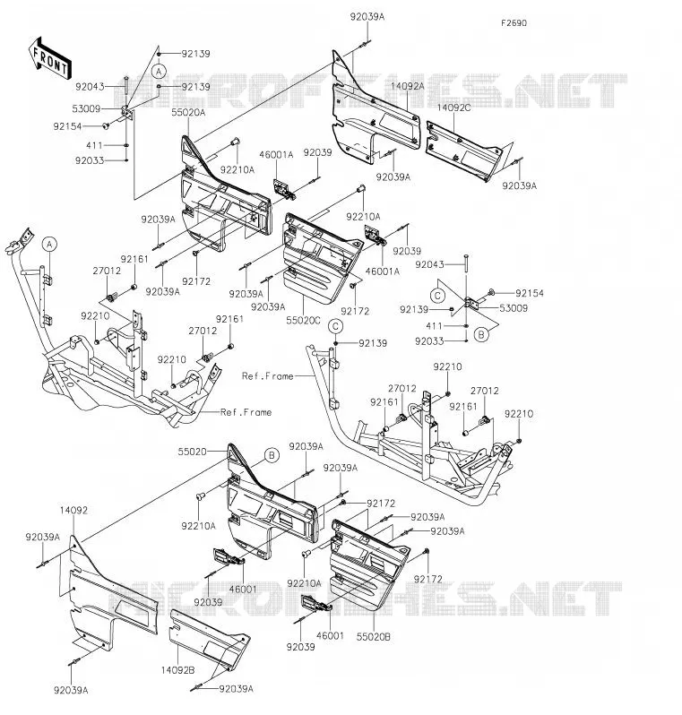 PORTE Kawasaki SSV 800 2020 TERYX4  KRT800GLF