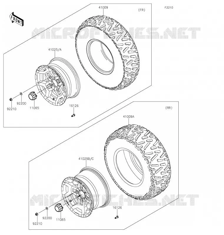 ROUE/PNEUS Kawasaki SSV 800 2020 TERYX4  KRT800GLF